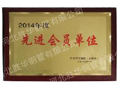 2014年度先进会员单位